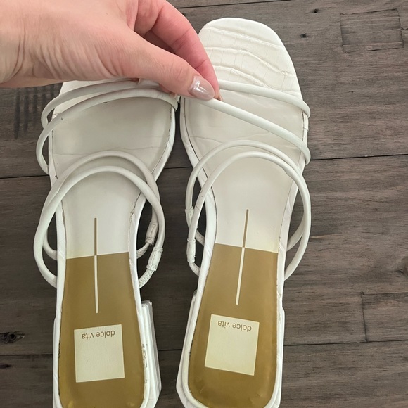 Dolce Vita White Sandals - Picture 1 of 5